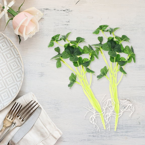 PAMINGONO 4Pcs Faux Greenery Branches for Table Decor in Minimalist Style with Green Leaves