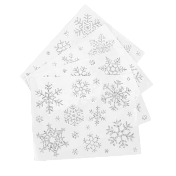 PAMINGONO 4pcs Snowflake Wall Decals Decorative PVC for Holiday Window Decorations Home