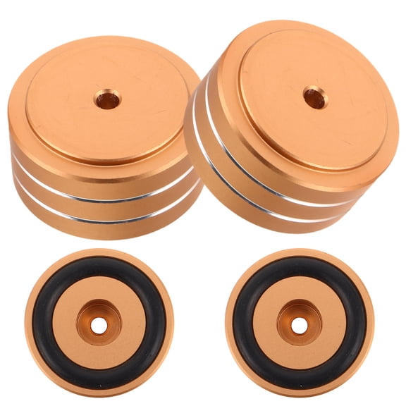 PAMINGONO 4Pcs Golden Wood Cutting Board Riser Feet Universal Non Slip Supports for Home Kitchen