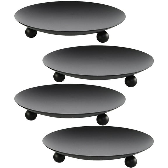 PAMINGONO 4Pcs Iron Candlesticks Simple Design for Christmas and Thanksgiving Table Decor