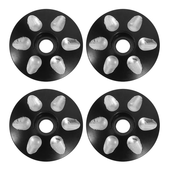 PAMINGONO 4Pcs Black Aluminum Alloy Bicycle Front Fork Stem Cap Universal Fit for Mountain and Road Bikes