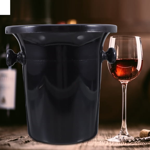 PAMINGONO 4-Pack Black Dual Ear Wine Spittoons Set Ideal for Wine Tasting Events and Chilling Ice Buckets