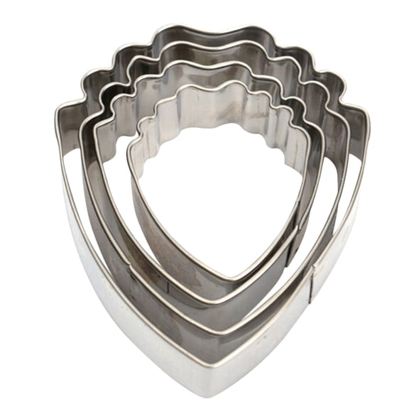 PAMINGONO 4Pcs Stainless Steel Cookie Cutters Peony Petal Shapes for Baking and Fondant Use