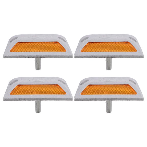 PAMINGONO 4-Pack Reflective Safety Gear Aluminum Traffic Reflectors for Outdoor Road Use and Pedestrian Visibility
