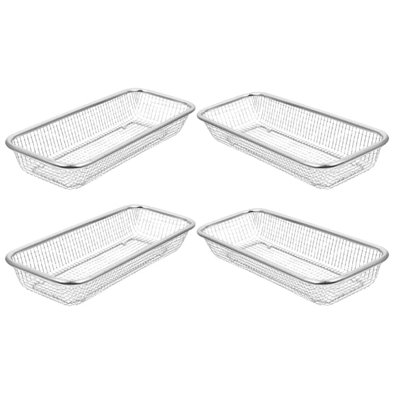 PAMINGONO 4-Piece Stainless Steel Cutlery Basket for Dishwasher with Quick Drainage, Kitchen Utensil Holder 12.2 x 5.1 x 2.2 inches