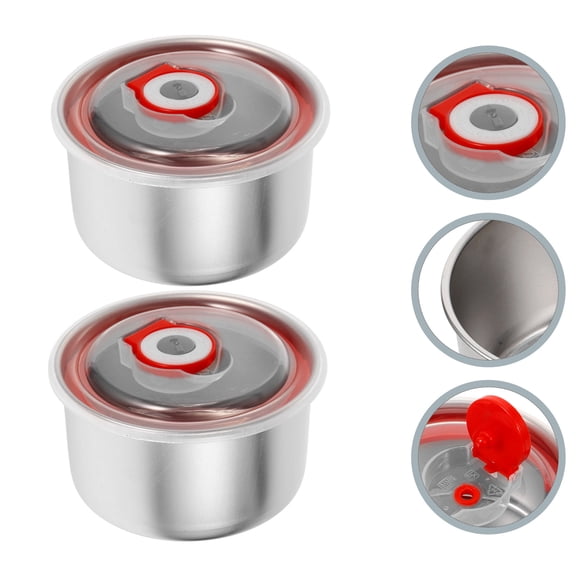 PAMINGONO 4Pcs Stainless Steel Food Sample Storage Containers Portable Reusable Kitchen Essentials