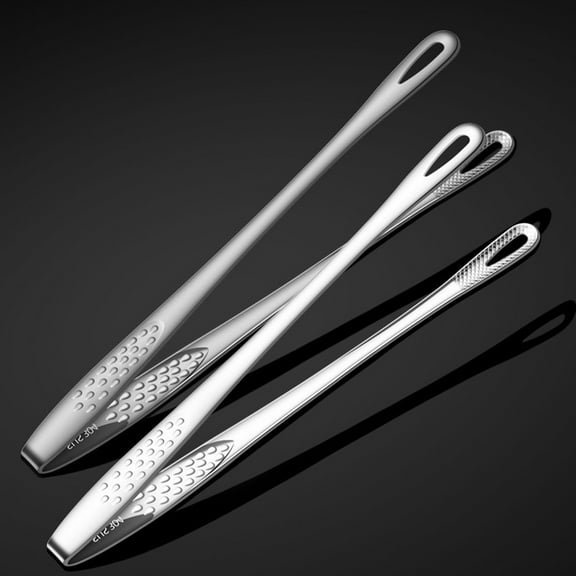 PAMINGONO 4Pcs Stainless Steel Tongs Delicate Design For Family Kitchens And Picnics