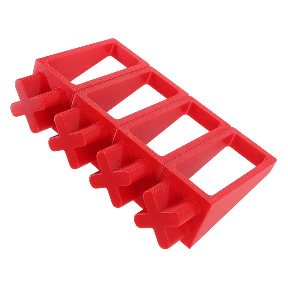 PAMINGONO 4Pcs Truck Cargo Rail Stop Blocks Red Durable Bed Bumper Stop Blocks for Efficient Loading and Protection