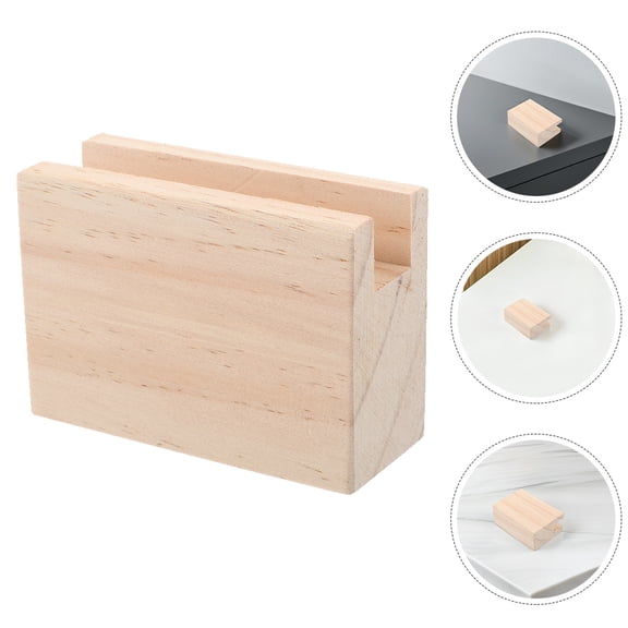 PAMINGONO Set of 4 Heavy Duty Wooden Furniture Risers in Khaki, Bed Leg Elevators for Home and Office Furniture Support