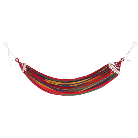 PAMINGONO Red Canvas Camping Hammock, Lightweight Portable Outdoor Sleeping Gear for Travel, Hiking, and Adventure Use