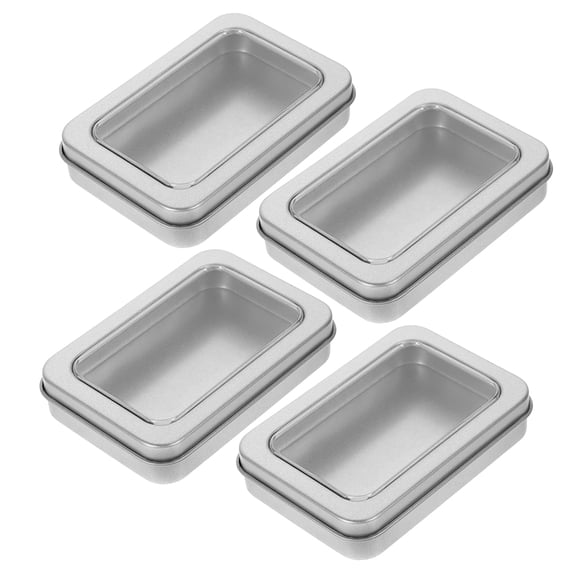 PAMINGONO 4-Pack Metal Gaming Card Storage Case for Playing Card Organization and Portable Carrying Solution