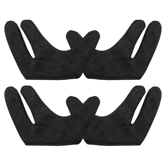 PAMINGONO 4Pcs Reusable Salon Heatproof Gloves Black with Thick Durable Material for Hair Styling