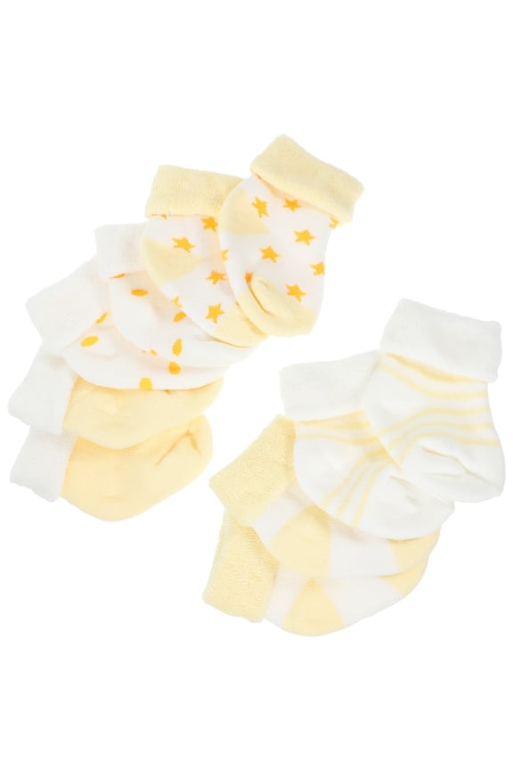 5 Pairs Newborn Socks Cotton Mid Calf Warmth Girl
