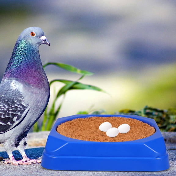 PAMINGONO Pigeon Nesting Bowls Blue Plastic for Holding Birds Antitipping Design