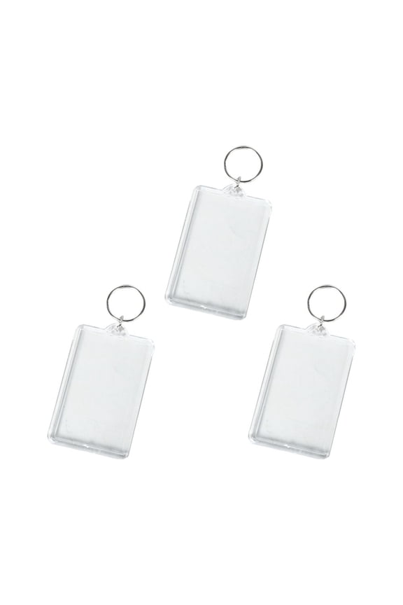 50Pcs Blank Photo Insert Keyring Resistant Acrylic Friends Gifting Occasions