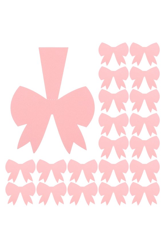 Pink Wedding Table Name Cards with 3D Bow for Guests