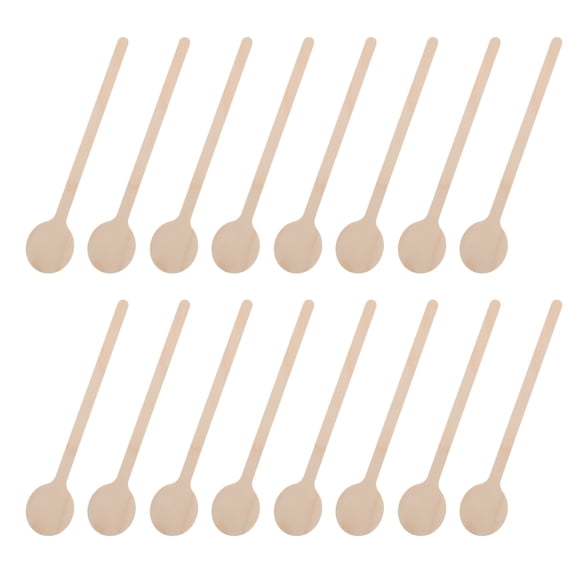 PAMINGONO Wooden Coffee Stirring Sticks 50 Pieces Natural Color for Tea, Coffee Shops, and Beverage Mixing