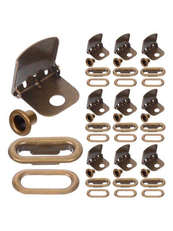 50 Sets Coffee Color Metal Buttons, Adjustable Hat Buckles for Hat and Strap Repairs,