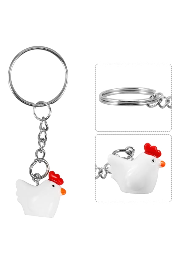 5Pcs Chicken Decoration Keychain for Bag and Key Stylish present