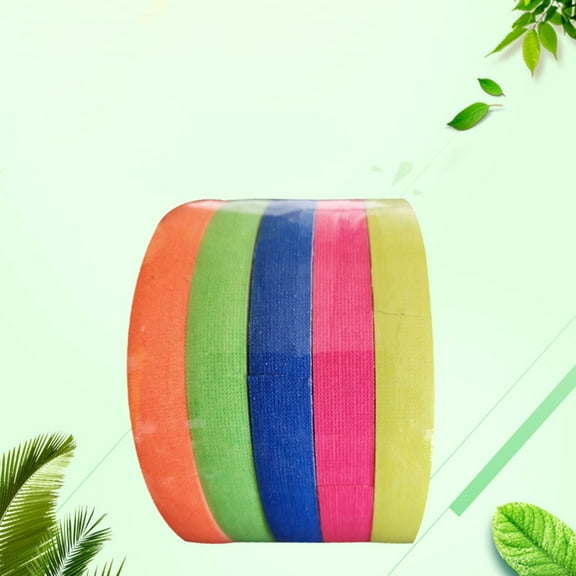 PAMINGONO 5Pcs Multicolor Fluorescent Gaffers Tape Cloth Glow In Dark Party Supplies 10Mm X 10M