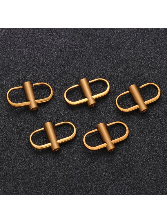 5-Piece Retro Metal Buckles for Backpack Making, Adjustable Length Hardware for Bags and Crafts