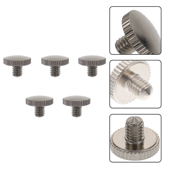 PAMINGONO 5Pcs Sturdy Ring-pull Screws for Instrument Parts Silver 1.0x1.0x0.3in