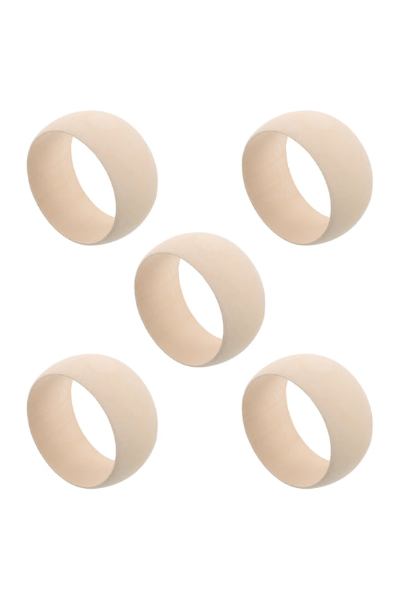 Natural Wood Bangle Blank Beige for Crafting and Decoration 5Pcs