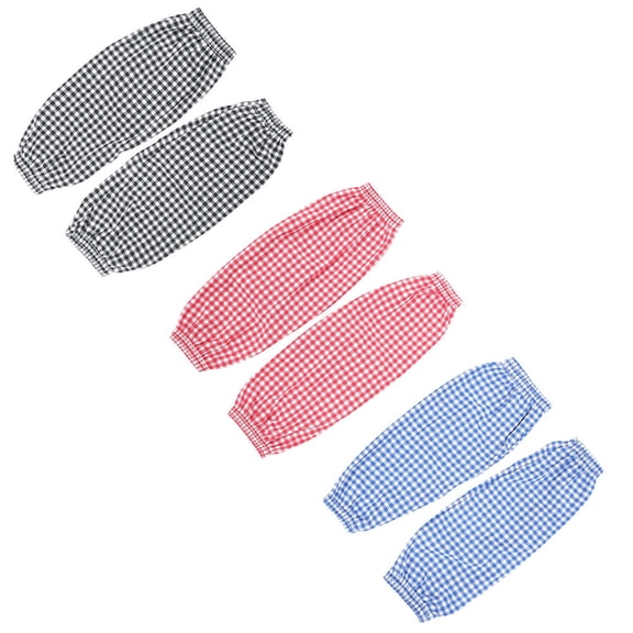 PAMINGONO 6 Pairs Black Blue Red Arm Protector Sleeves for Gardening and Welding