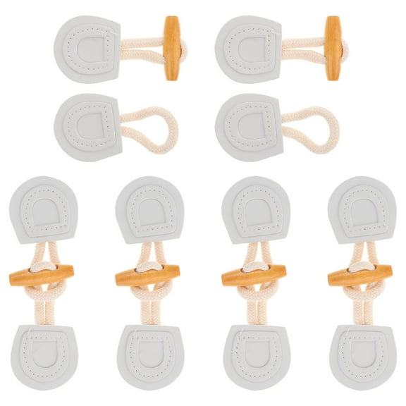 PAMINGONO 6 Pairs Oval Synthetic Materials Clothing Toggle Button for Coat and Dress Belt