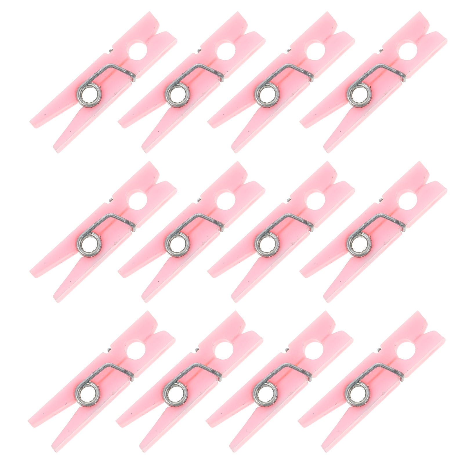 2 Sets Of 48 Pastel Pink Mini Clothespins - 96 Pieces Total For Baby Shower Party Favors & Crafts