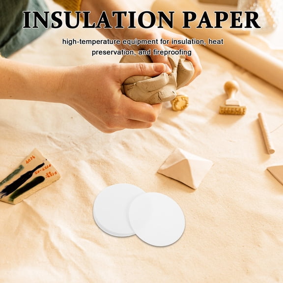 PAMINGONO 60Pcs White Ceramic Fiber Board for Kiln Insulation Fireproof Paper Sheet DIY High Temperature
