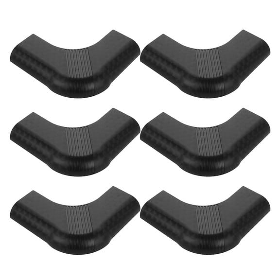 PAMINGONO 6-Pack Black Nylon Corner Protectors for Pool Tables, Game Room Safety Bumpers to Prevent Edge Collision Damage