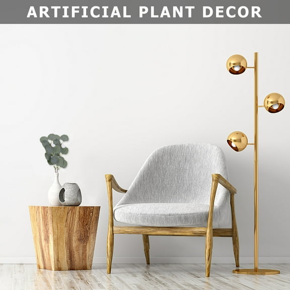 PAMINGONO Artificial Eucalyptus Small Daisy Shape 6Pcs 13.8x4.9In