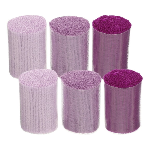 PAMINGONO 6Pcs Acrylic Fiber Rug Yarn Precut for DIY Crochet Hook Rug and Tufting Crafts
