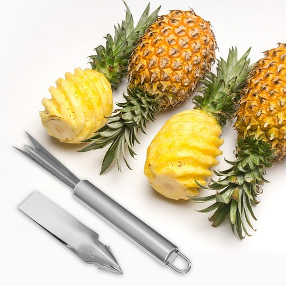 PAMINGONO 6Pcs Pineapple Cutter Tool For Fruit And Vegetable Coring Silver