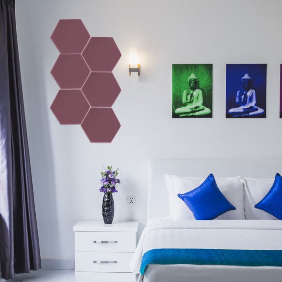 PAMINGONO Acoustic Panels Purple 6Pcs 11.8x10.3in
