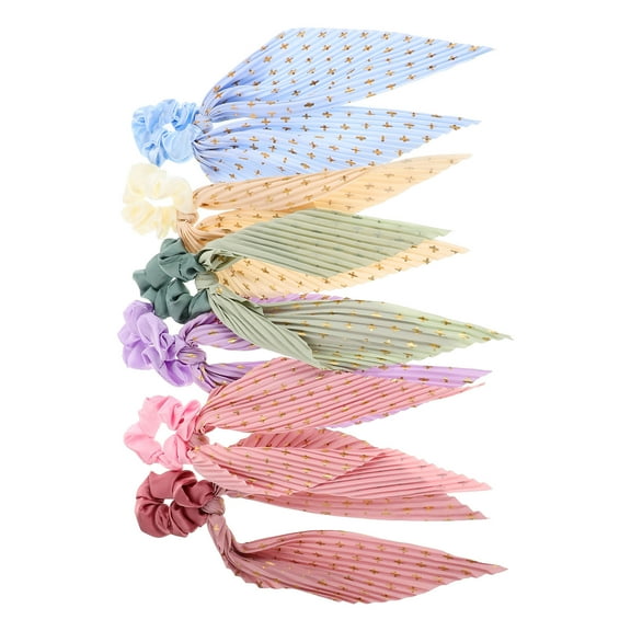 PAMINGONO 6Pcs Scrunchies For Pink Large Circle Fabric Material