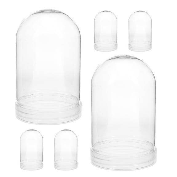 PAMINGONO 6Pcs Snow Globe Crafts For Kids With Clear Plastic Ornaments For Crafts 3.93X2.48X2.48In