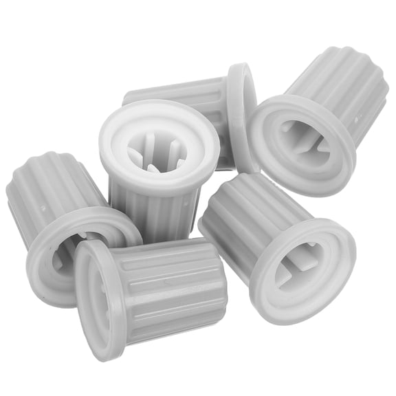 PAMINGONO 6-Pack Universal Volume Control Knobs in Light Grey Plastic for Audio Devices and Electronic Equipment