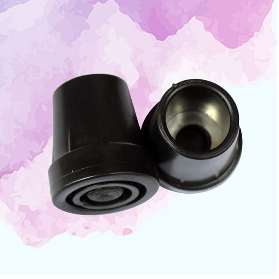 PAMINGONO Walking Stick Caps Black Leg Tips Protector for Elderly 6Pcs