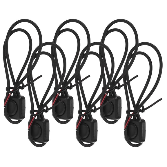 PAMINGONO 6pcs Micro Self-reset Single Button Switch with Prewired Cable Black