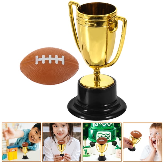 PAMINGONO 8.2X5X4.5in Small Trophy With Special Shaped Statue For Recognition And Commemoration 4 Trophies