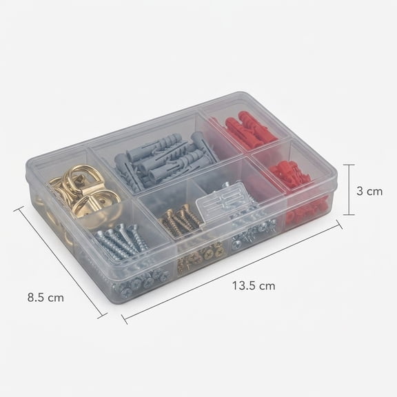 PAMINGONO 80-Piece Metal Screw Assortment Set, Household Hardware Fasteners for Store Fixtures, Home Repairs, Projects