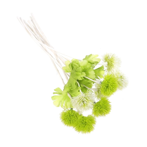 PAMINGONO Hydrangea Dandelion White Green 8Pcs 12.6x2in