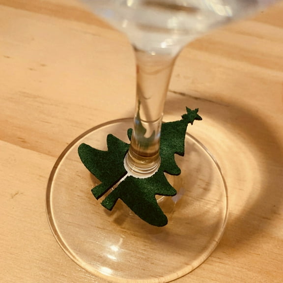 PAMINGONO Round Shape Wine Glass Rings Assorted Color Nonwovens 8pcs