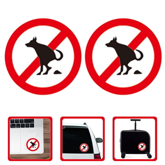 PAMINGONO 8Pcs No Pooping Signs Square Shape For General Users In Garden And Lawn 4.3x4.3in