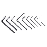 PAMINGONO 9Pcs Black Guitar Repair Wrench Key Set Metal Lightweight L Shape Truss Rod Adjustment