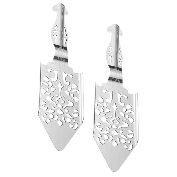 PAMINGONO Absinthe Spoon 2Pcs Stainless Steel for Dissolving Sugar and Filtering Absinthe in Family Gatherings