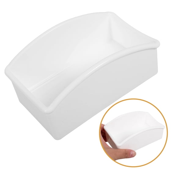 PAMINGONO Acrylic White Tea Bag Organizer for Home Storage Compact and Sturdy Design 7.5 x 4.5 x 3.5 Inches