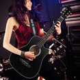 thumbnail image 1 of PAMINGONO Black Acoustic Guitar for Adults, Stylish Basswood Body with Tuner, Picks, and Carrying Bag Included, 1 of 8